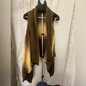 NWOT Ace Sweater Vest Sleeveless Drape Open Front One Size Fits All